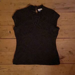 Black lace blouse